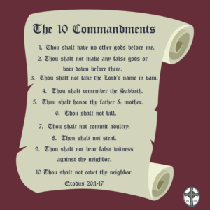 illustration of 10 commandments